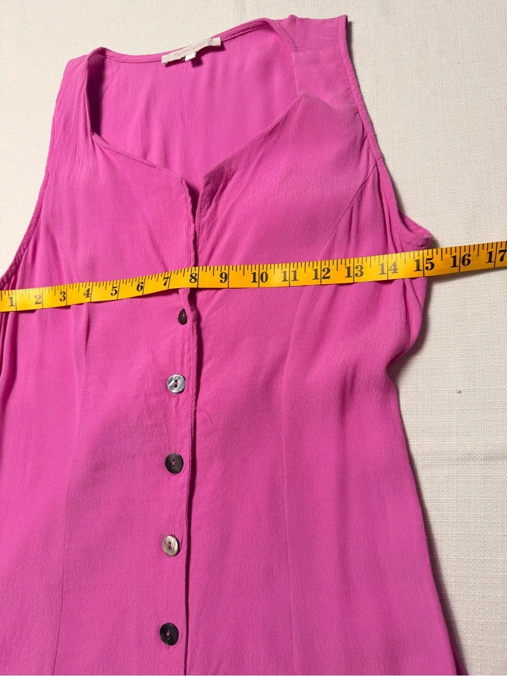Olivaceous Vibrant Pink Button-Front Swim Coverup Dress